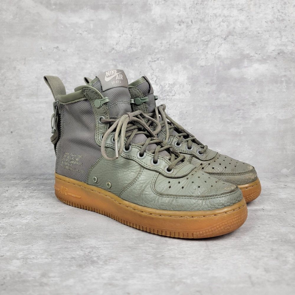 Nike Air Force 1 Mid SF Womens Size‎ 7 Shoes Dark Stucco Green Sneakers